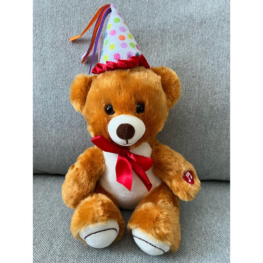 Teddy Bear Happy Birthday Stuffed Plush sound Happy Birthday Partial Song